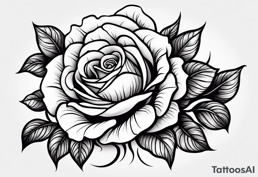 Sexy rose tattoo idea