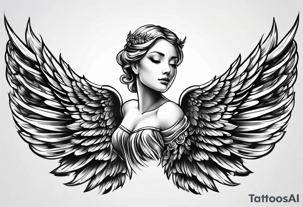 angel wing tattoo idea