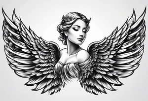 angel wing tattoo idea