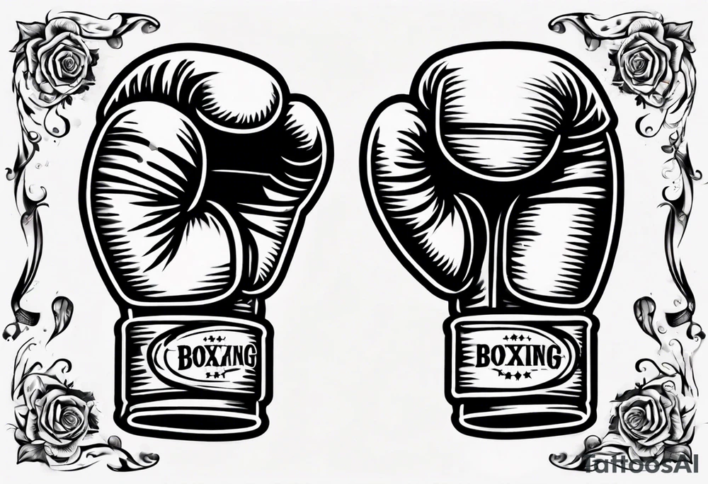 pair of boxing gloves tattoo idea