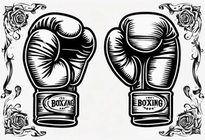 pair of boxing gloves tattoo idea