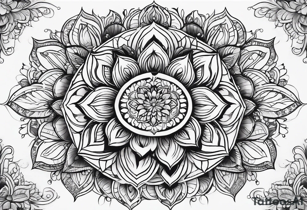 Mandala flower full back tattoo tattoo idea