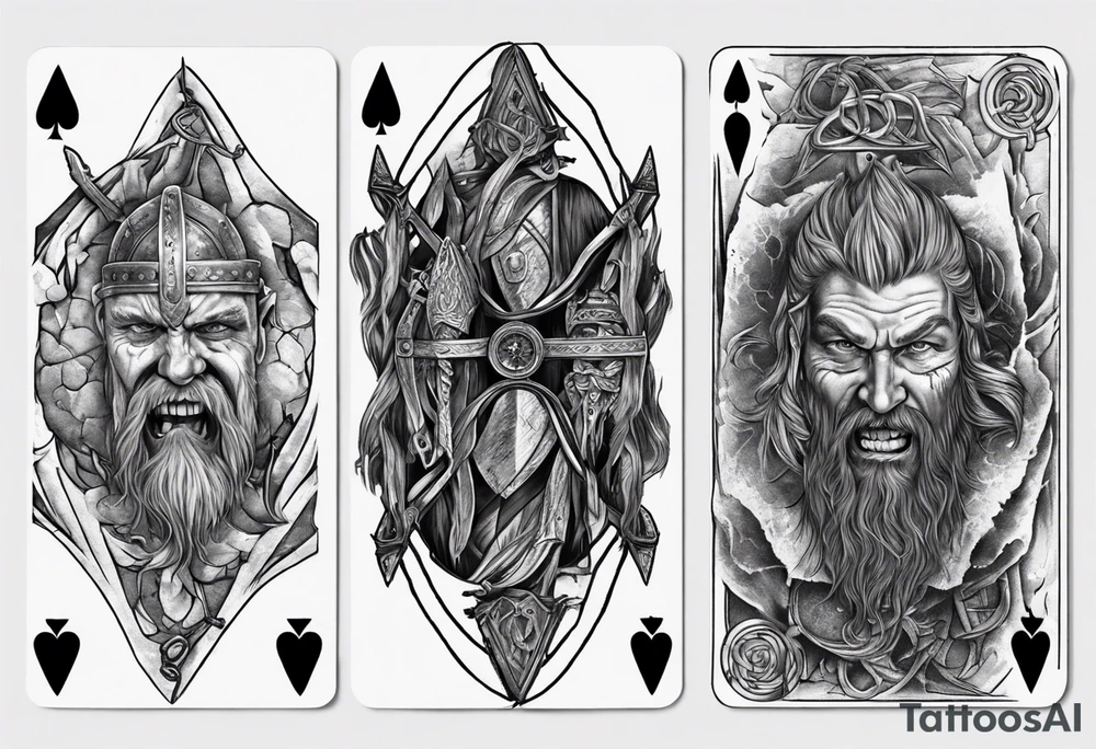 Viking Ruin, Lord of the Rings, Playing Card, tattoo idea