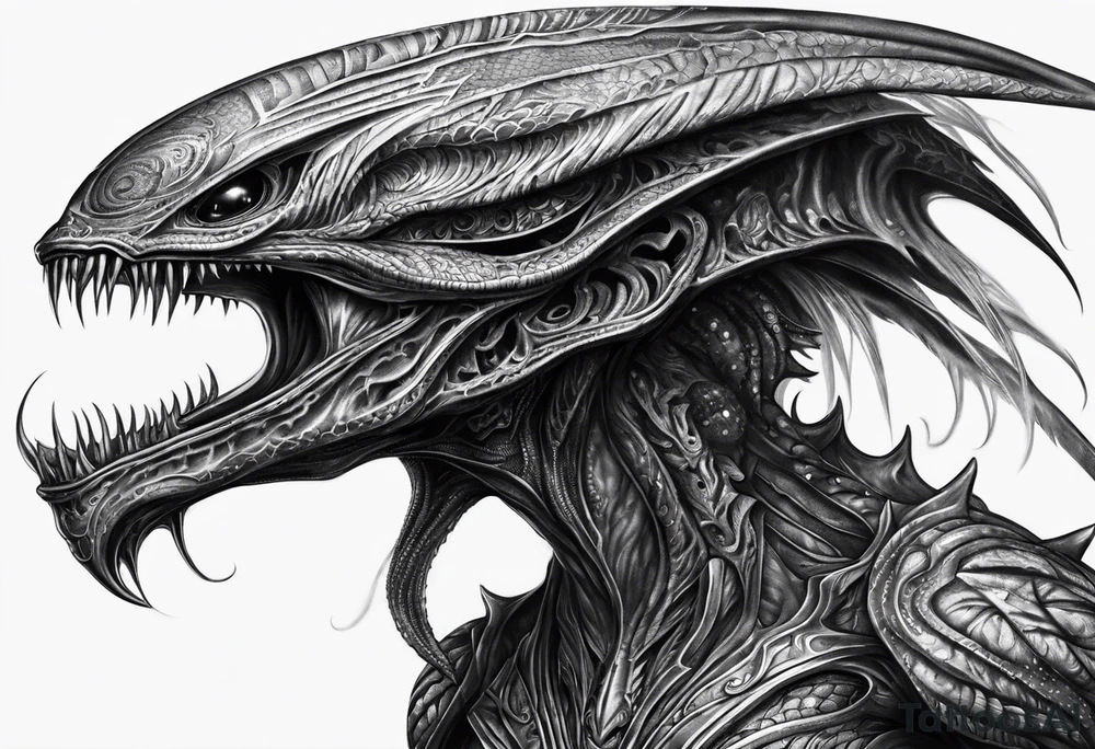 Alien creature tattoo idea