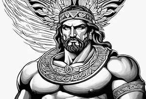 Masculine Greek mythology lighting bolts tattoo idea