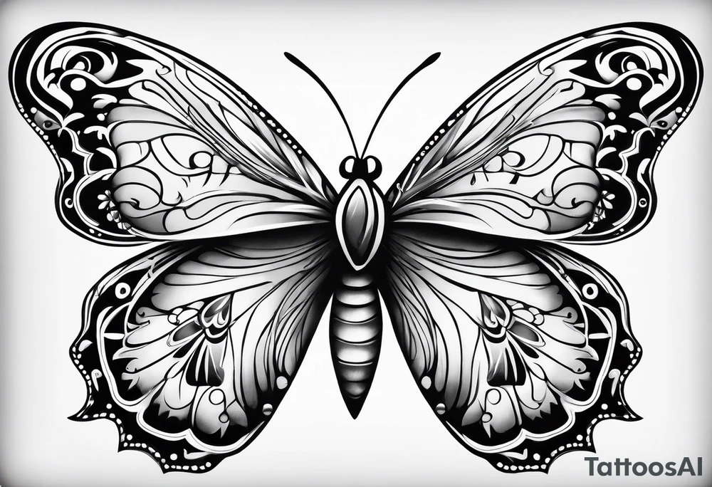 Uma borboleta delicada tattoo idea