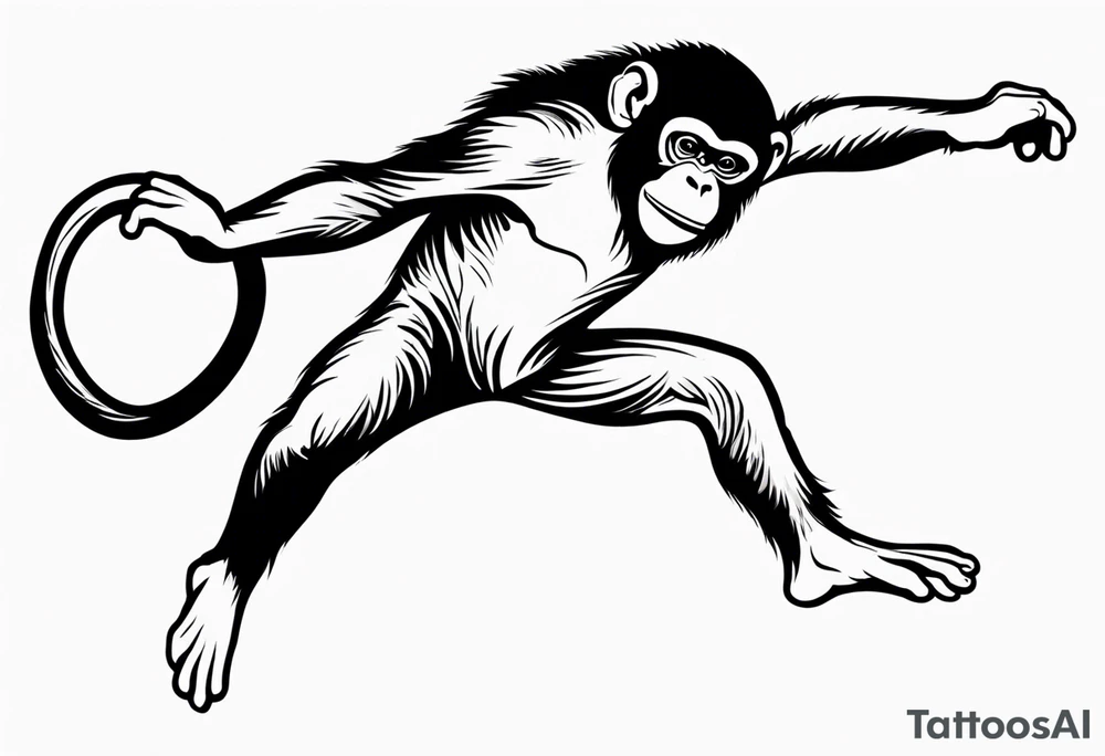 fulj body jumping monkey tattoo idea
