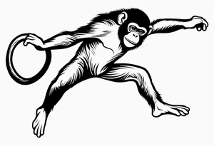 fulj body jumping monkey tattoo idea