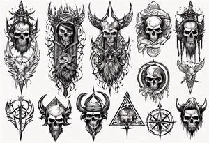 vertical heathen tattoo idea