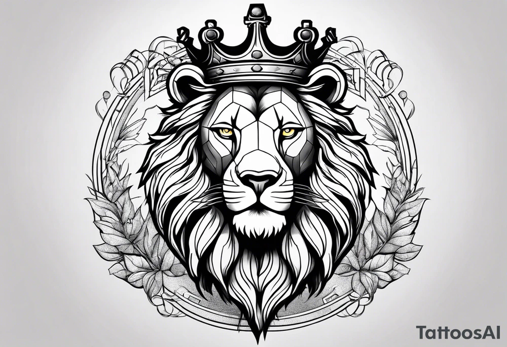 Chess king piece with lion tattoo idea