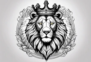 Chess king piece with lion tattoo idea