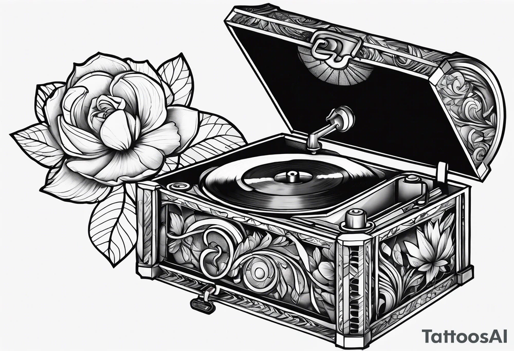 music box tattoo idea