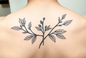 herbal tattoo for the outer edge of the ear (helix) tattoo idea