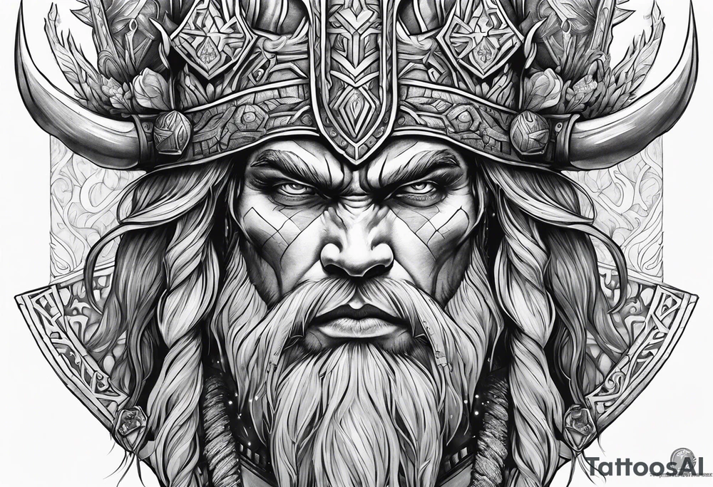 Frost giant, throne, king,  kingdom tattoo idea
