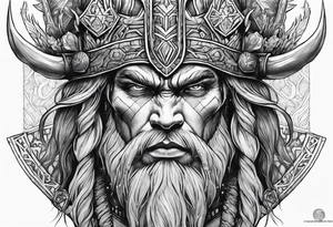 Frost giant, throne, king,  kingdom tattoo idea