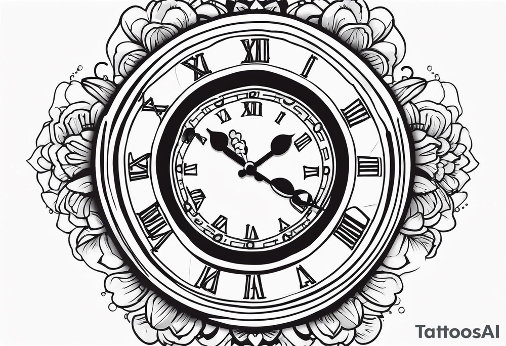 Salvatore Dahlia clock tattoo idea