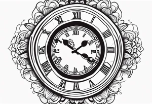 Salvatore Dahlia clock tattoo idea