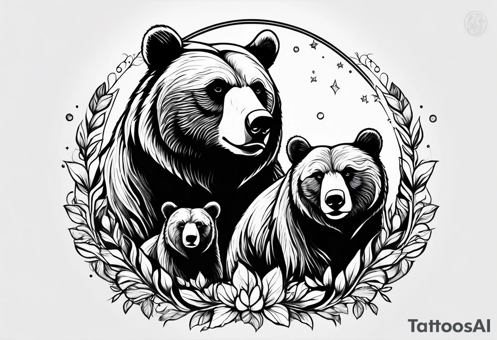 mamma bear and cub tattoo idea