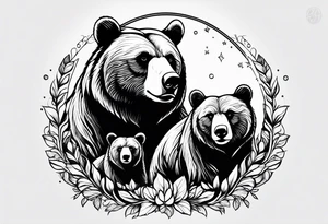 mamma bear and cub tattoo idea