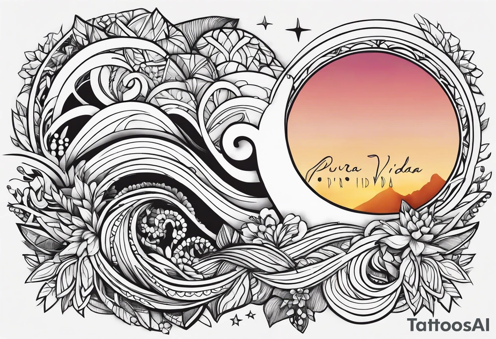 Pura vida as a word tattoo idea