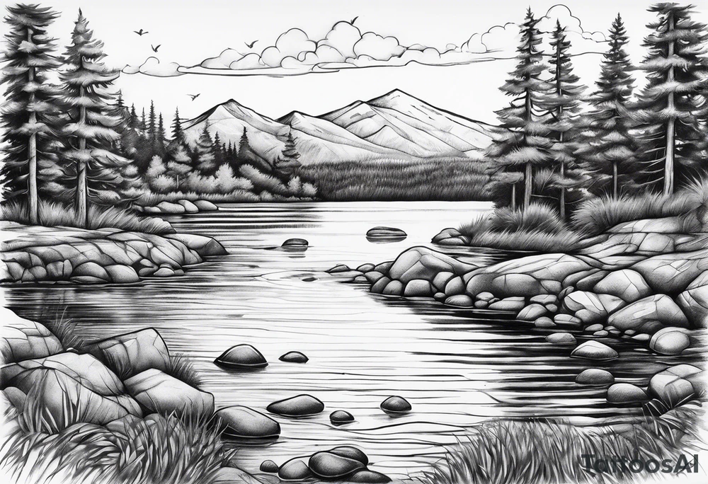 Skipping rocks tattoo idea