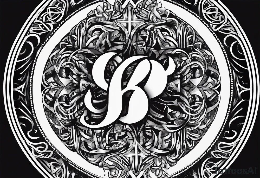 messy lines trash circcle logo tattoo idea