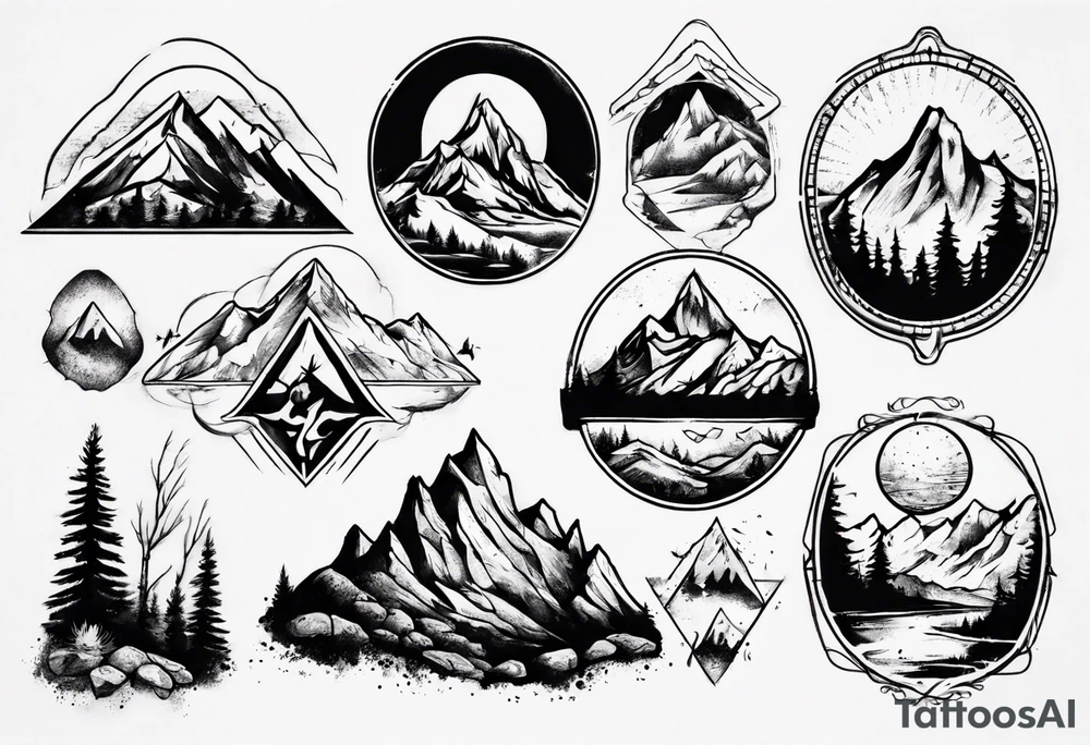Mountain scape tattoo idea