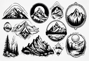 Mountain scape tattoo idea
