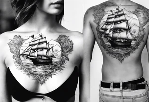 Tattoo that is for chest in is treasure map tattoo idea