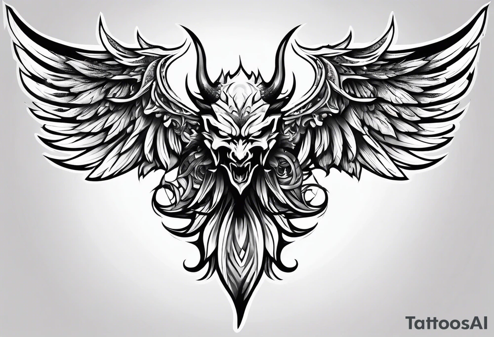devil wing tattoo idea
