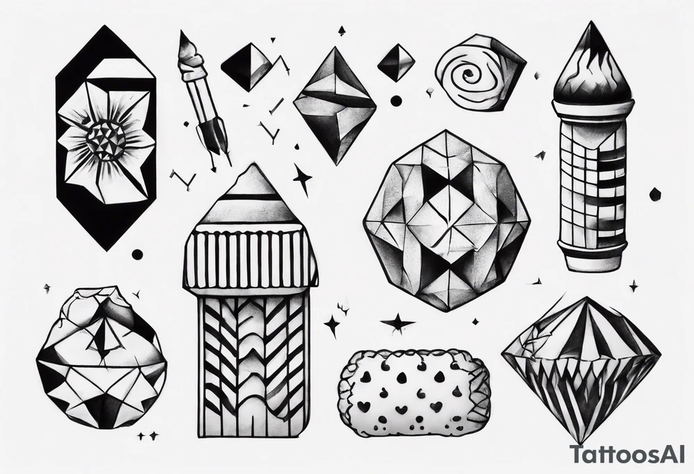bonbon and choo choo tattoo idea