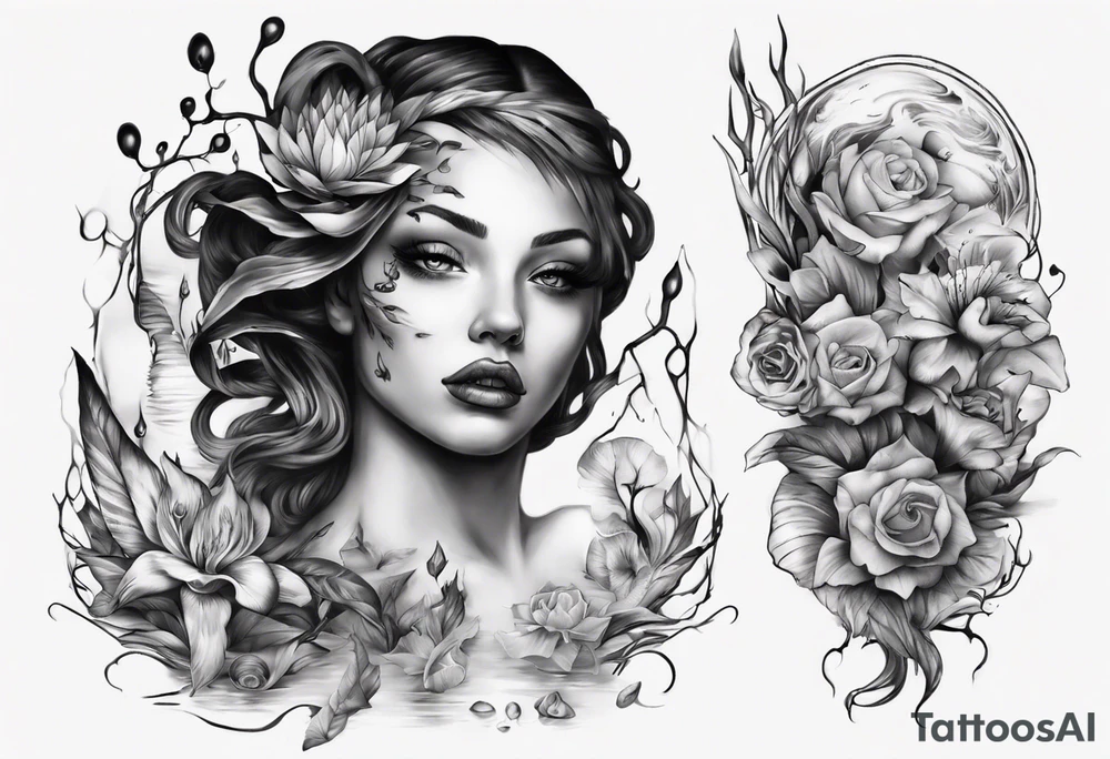 Wasser Nymphe tattoo idea