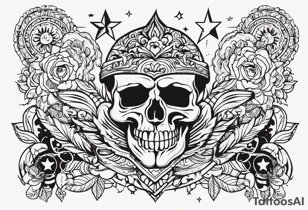 русская мифология черепа руны топоры мечи tattoo idea