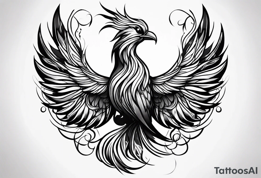Small phoenix tattoo idea
