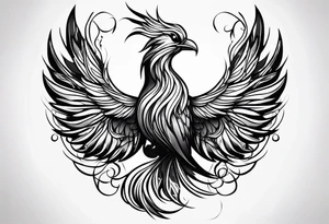 Small phoenix tattoo idea