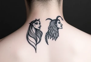 Aries female and Capricorn male tattoo idea