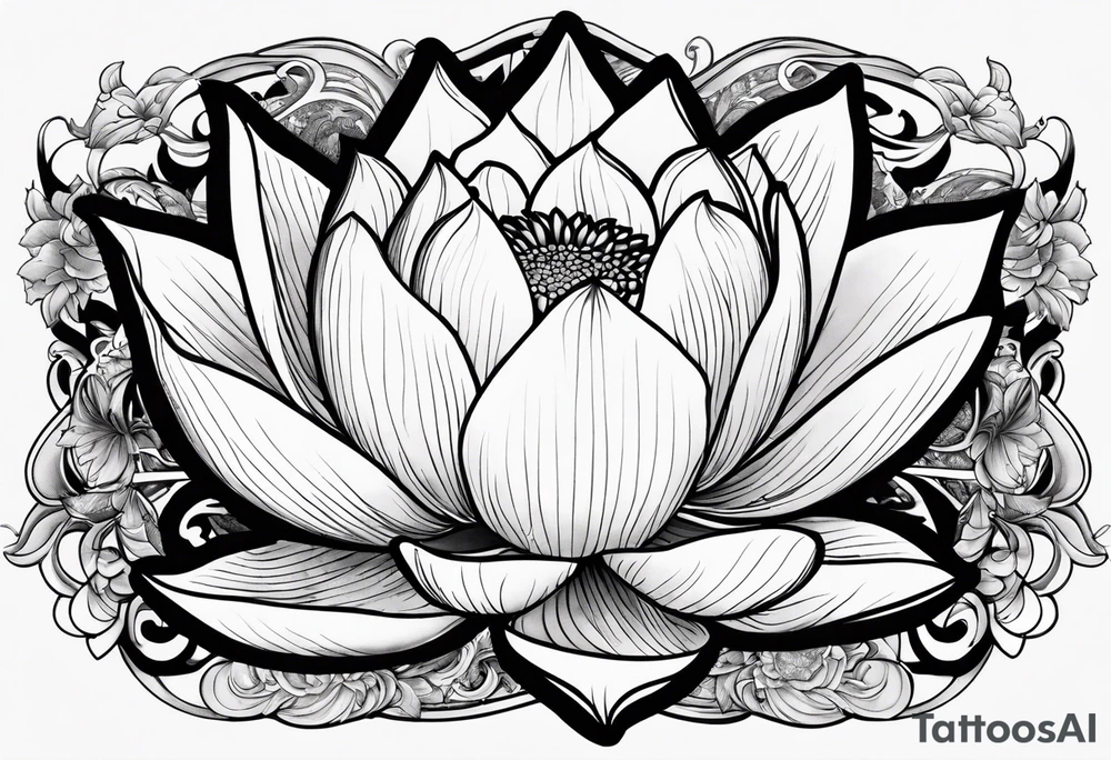 A sleeve with a a Rhaven A white Lotus 1990 and something showing change with the Rhaven tattoo idea