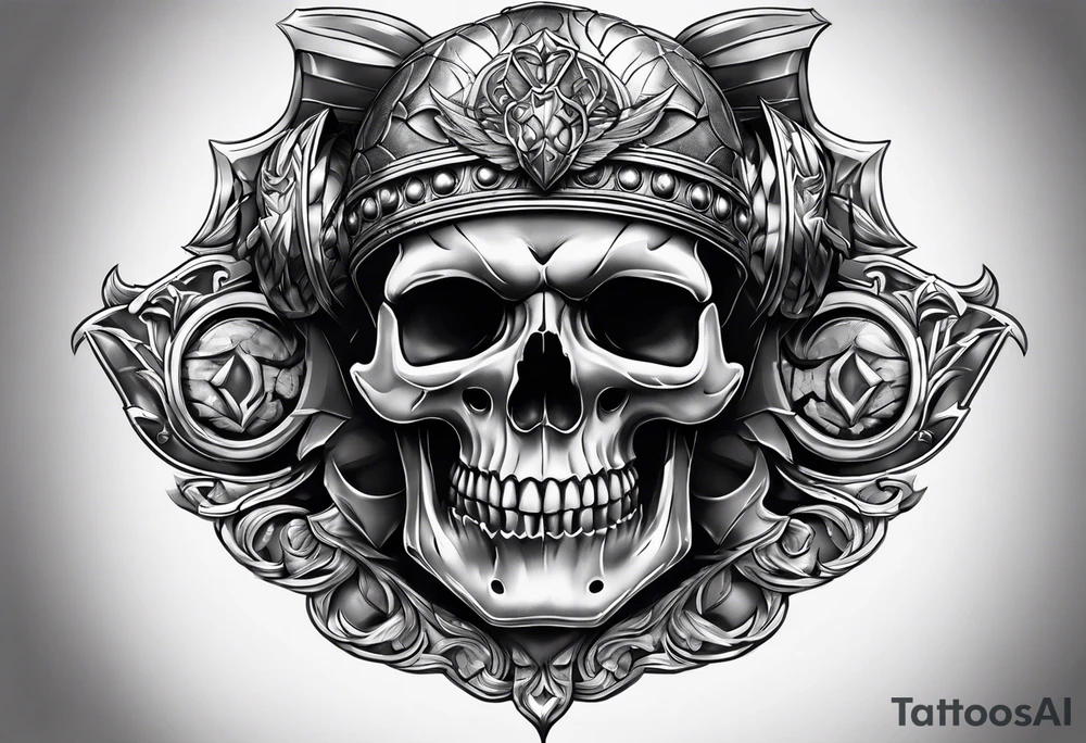 gladiator skull tattoo idea