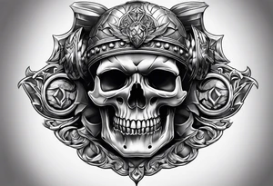 gladiator skull tattoo idea