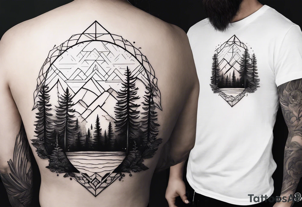 a simple forest tattoo idea