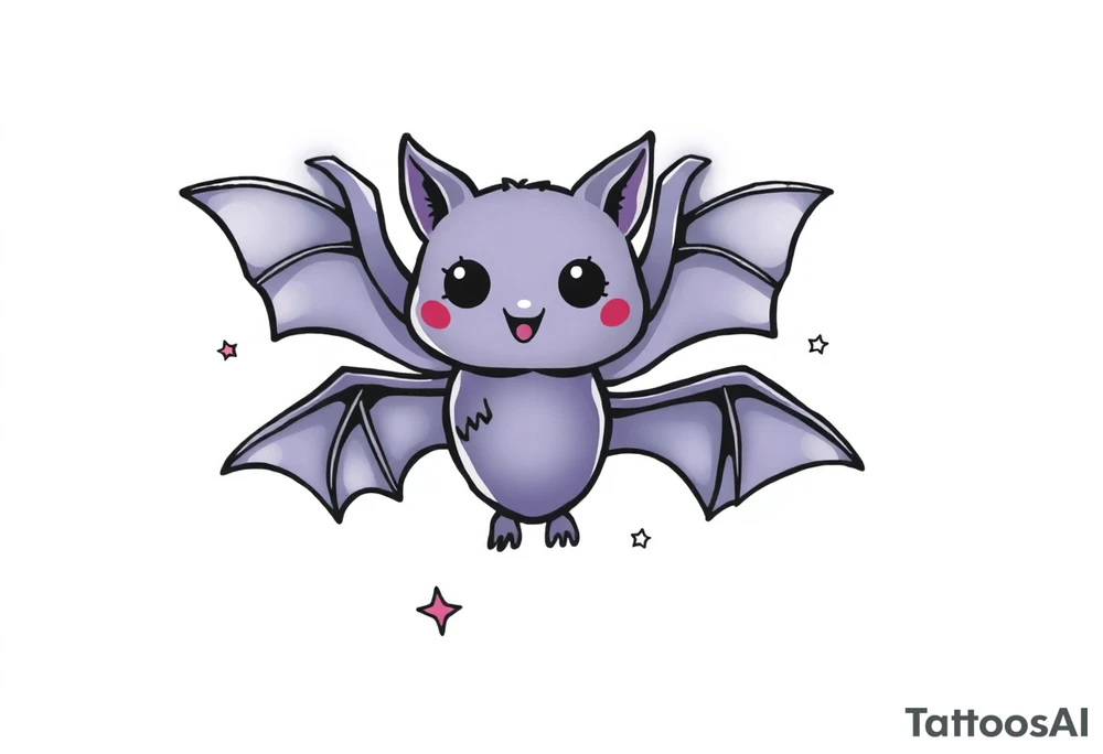 cute bats tattoo idea