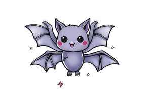 cute bats tattoo idea
