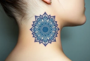 intricate mandala with sacred geometry and cosmic elements tattoo idea