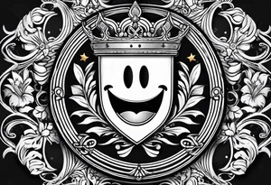 Smiley family crest tattoo idea