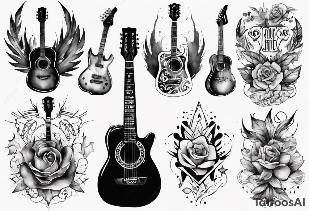 guitar tattoo idea