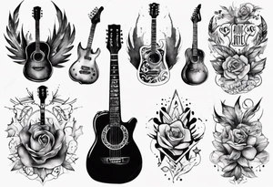 guitar tattoo idea