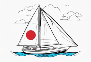 Japan sailing catamaran 
 women tattoo idea