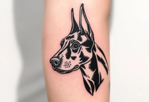 Doberman aggressive tattoo idea