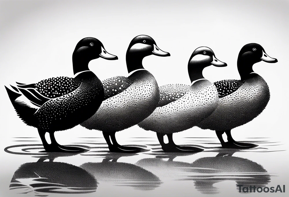 three ducks in a row tattoo idea