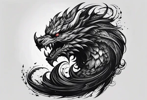 darkness monsterr shadow tattoo idea